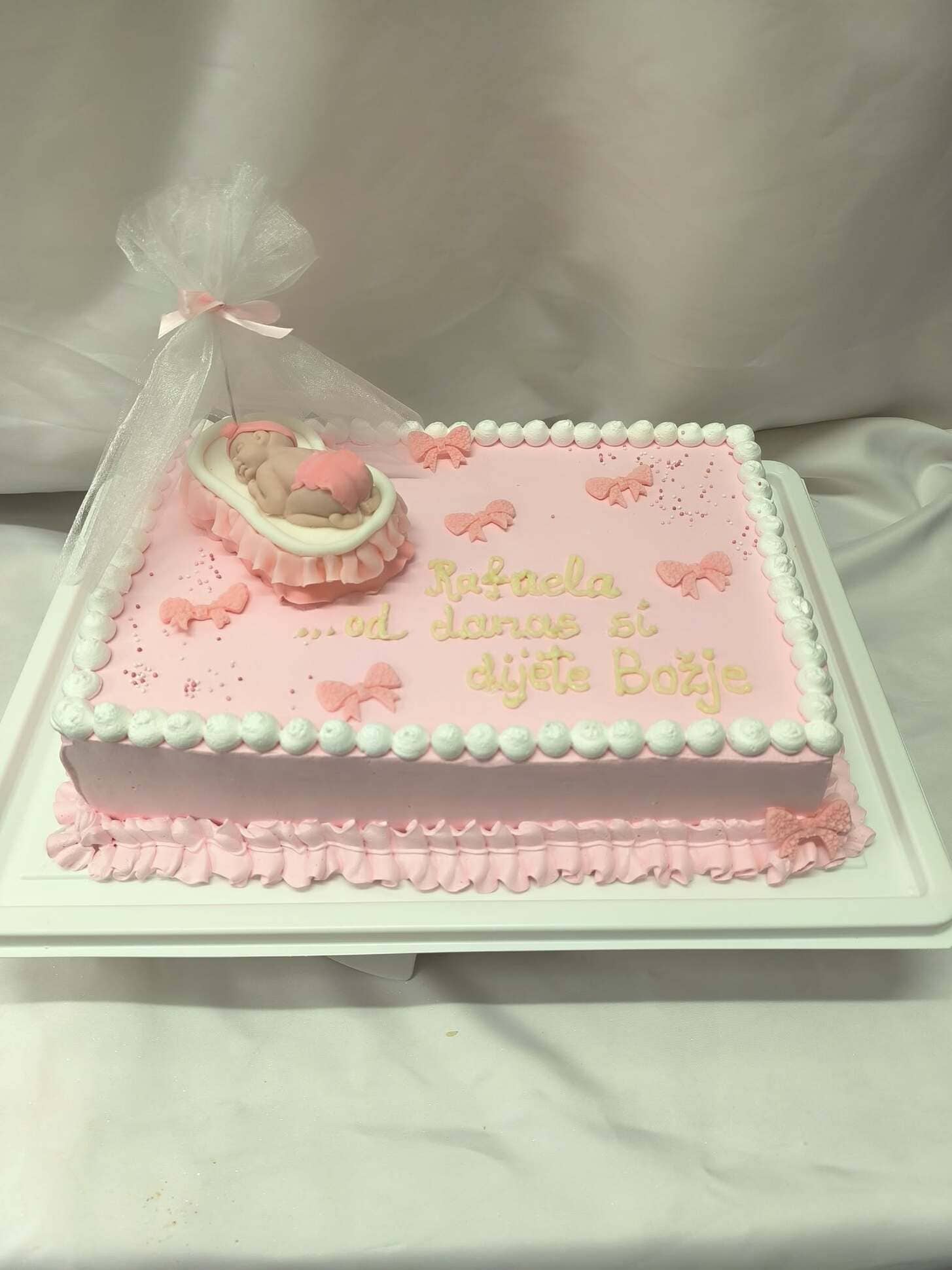 torta, krštenje, beba