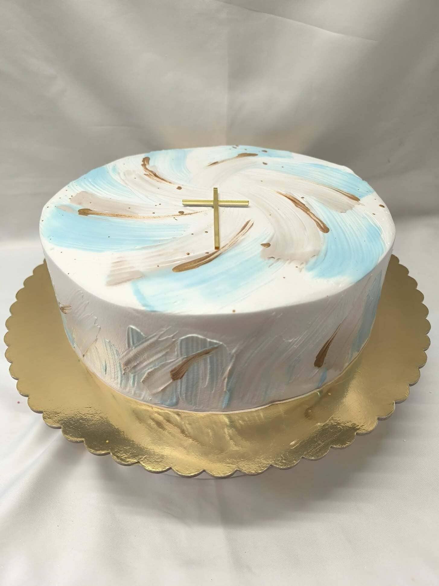 torta, pričest, krštenje, križ, jednostavno