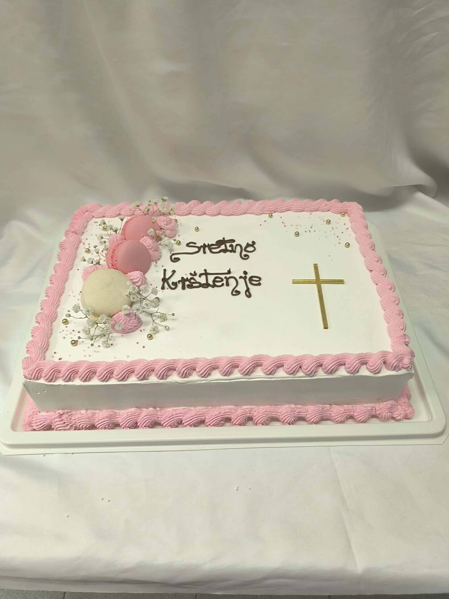 torta križ krštenje rozo